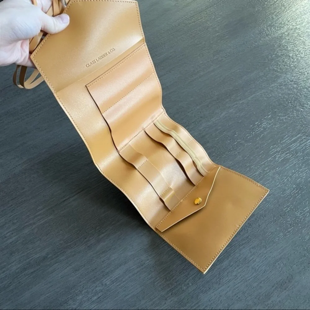 Glass Ladder And Co Light Brown Tan Portfolio Case Wallet
